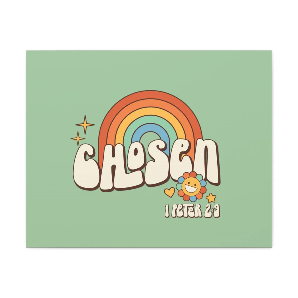 Scripture Walls Chosen Rainbow 1 Peter 2:9 Bible Verse Canvas Christian Wall